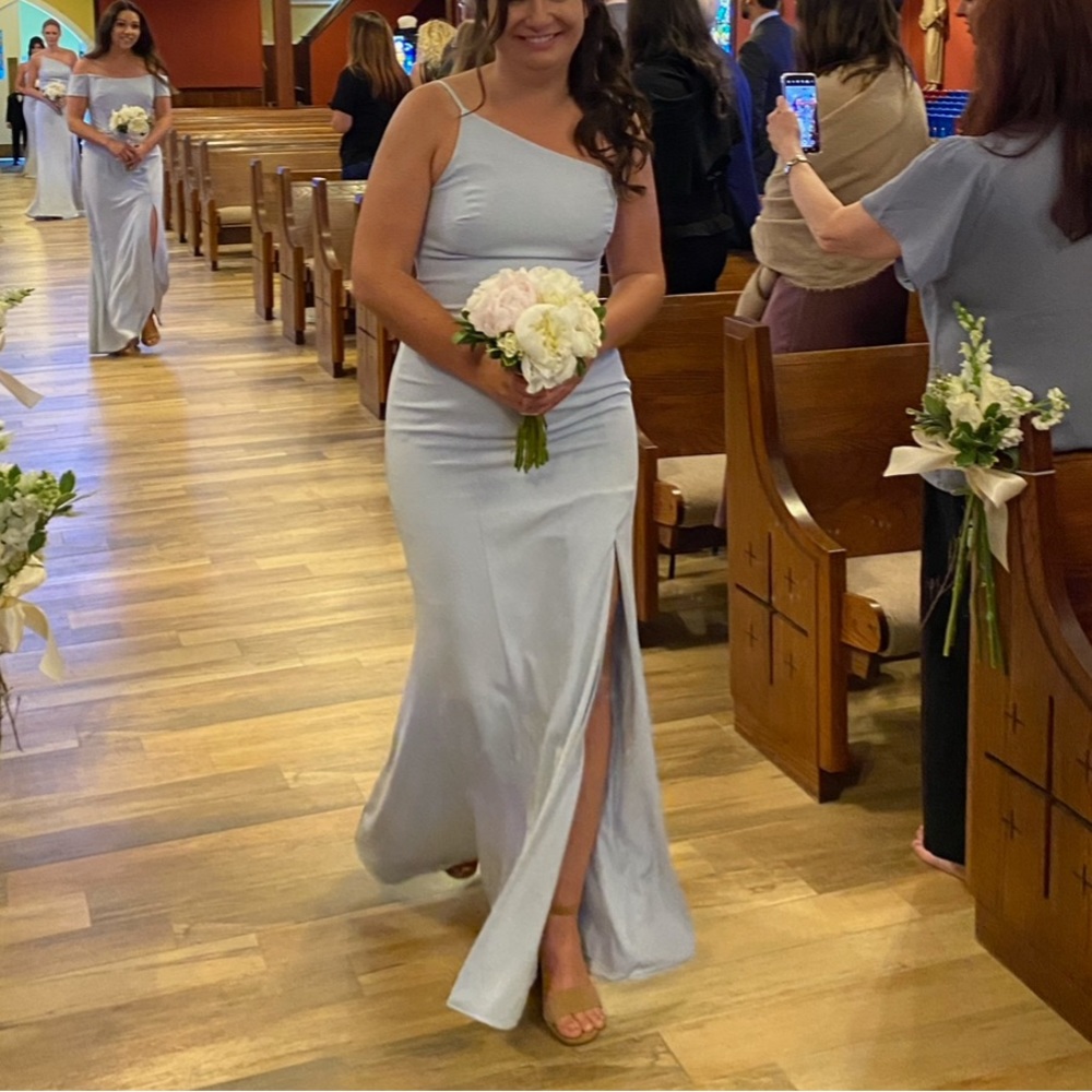 Amsale Kaia Gown in Ice Blue
